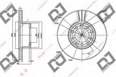 DJ PARTS bd1125 -  Тормозной диск